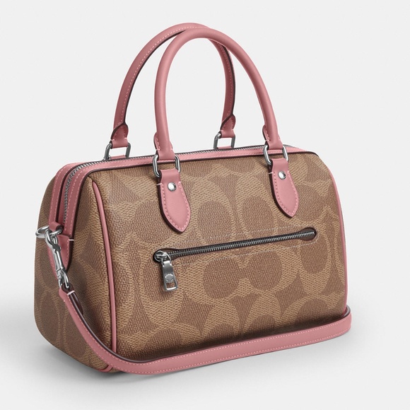 NWT coach!! 🎀 Rowan Satchel Bag In Maxi Signature Canvas - Picture 3 of 8